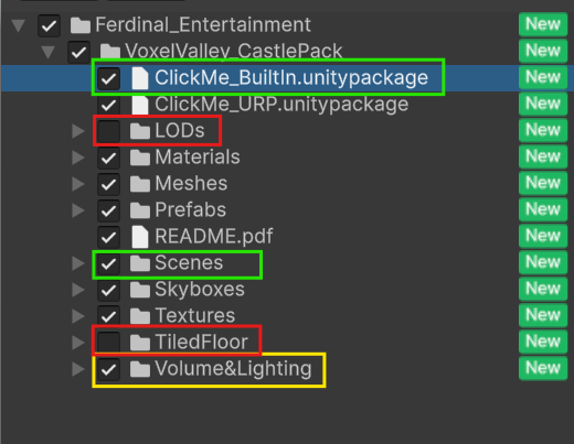 Optional Folders
