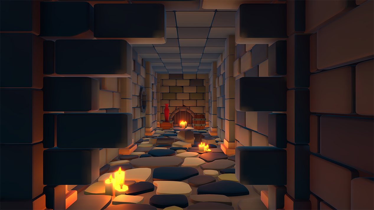 Dark medieval dungeon environment